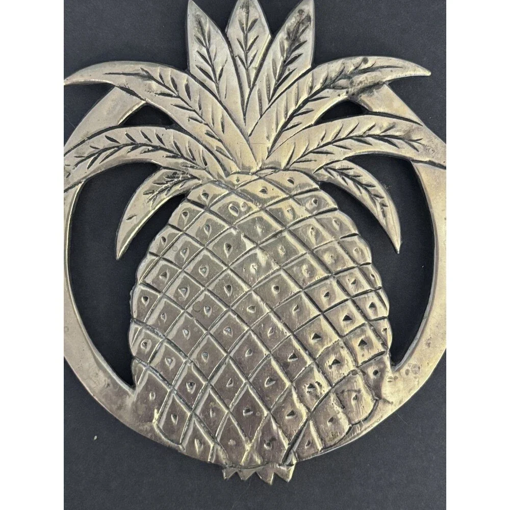 Vintage Brass Pineapple Trivets From Hawaii - Picture 6 of 8